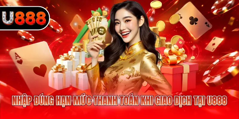 Nhập đúng hạn mức thanh toán khi giao dịch tại U888